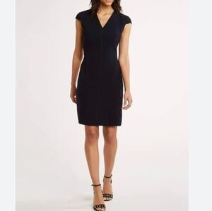 Elie Tahari Women's Dress Elie Tahari Laurie Piped Trim Pencil Classic Dress 6